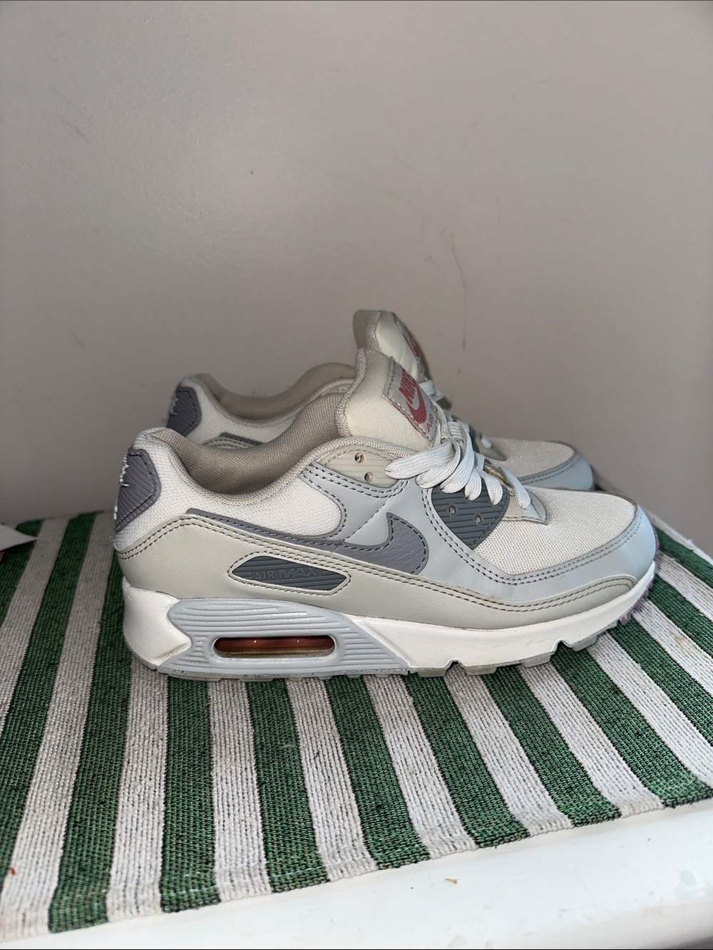 Nike Women’s Air Max 90 Sneakers in White and Gray